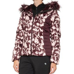 NWT Obermeyer Bombshell Ski/Snowboard Puffer Jacket - Sz 4, Burgundy/Pink